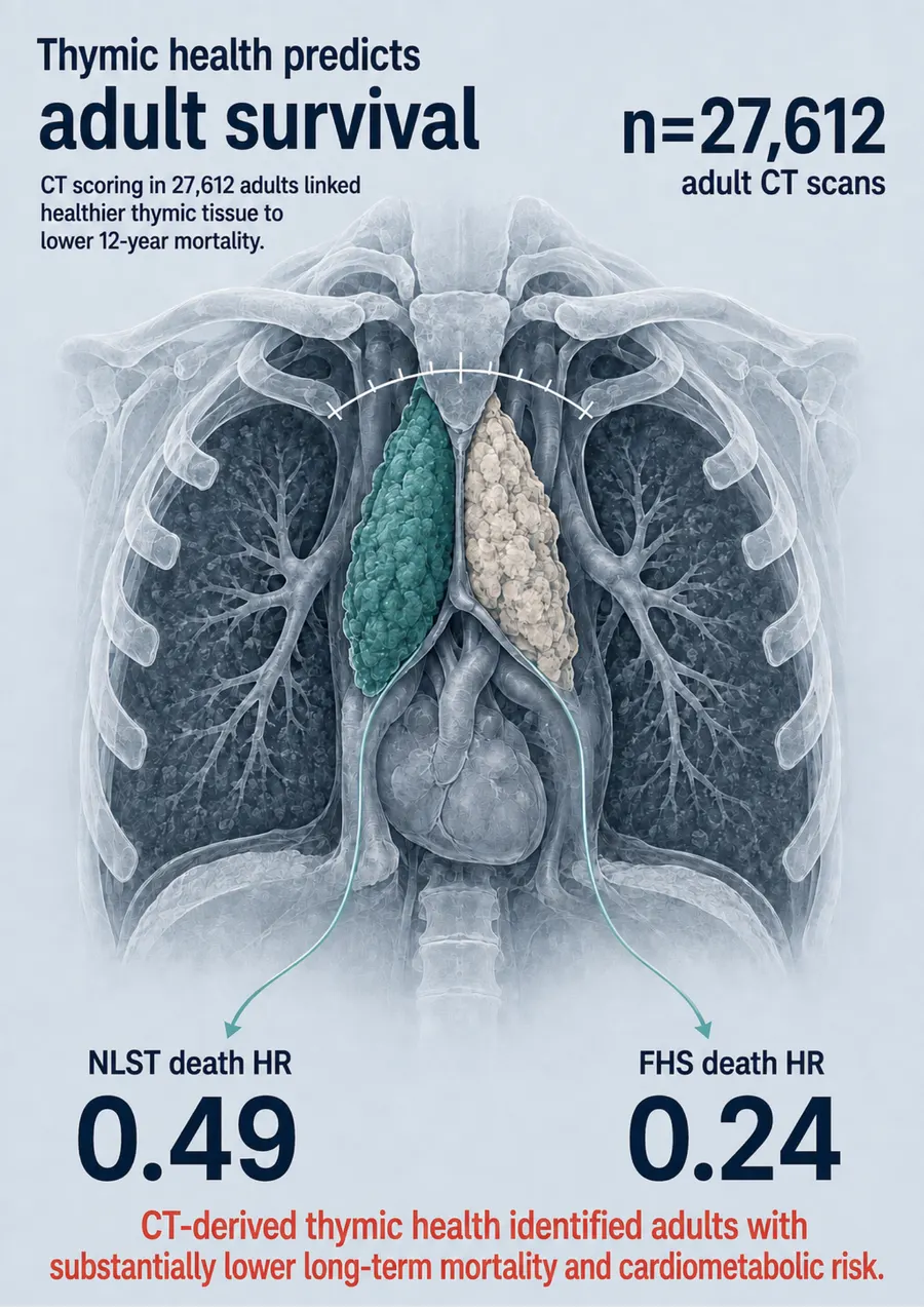 Poster: Thymic health predicts adult survival