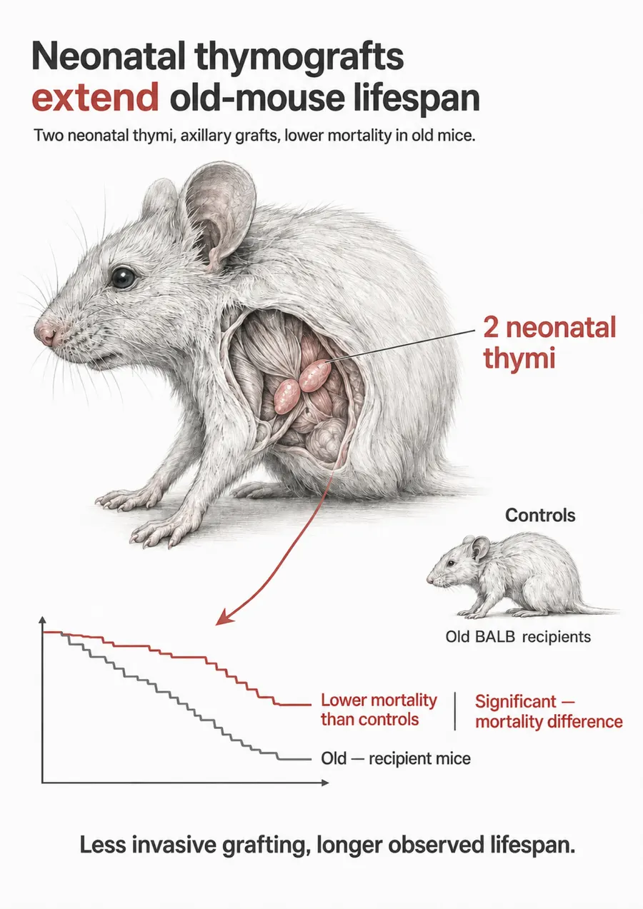 Poster: Neonatal thymografts extend old-mouse lifespan