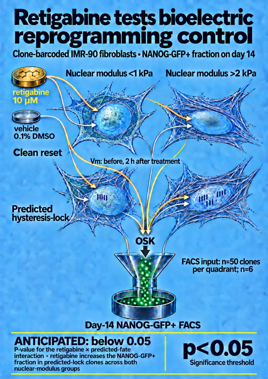 Poster: Retigabine tests bioelectric reprogramming control