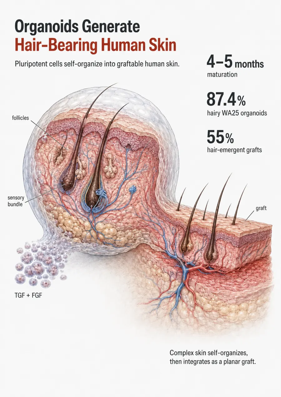 Poster: Organoids Generate Hair-Bearing Human Skin